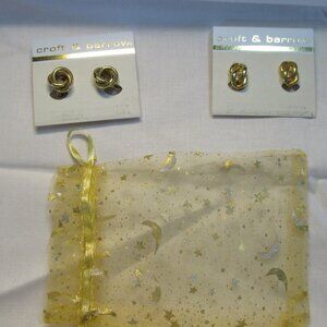 Bogo - Croft & Barrow Clip Earrings NEW vintage with a drawstring gift bag